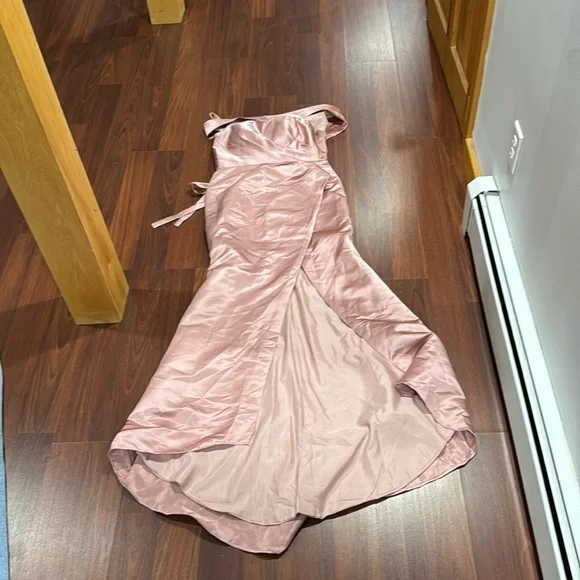 green emerald velvet dress Light Pink Tassel Long Prom Dress A Line Formal Dress Evening Dress 124 –  JulyProm main image 1